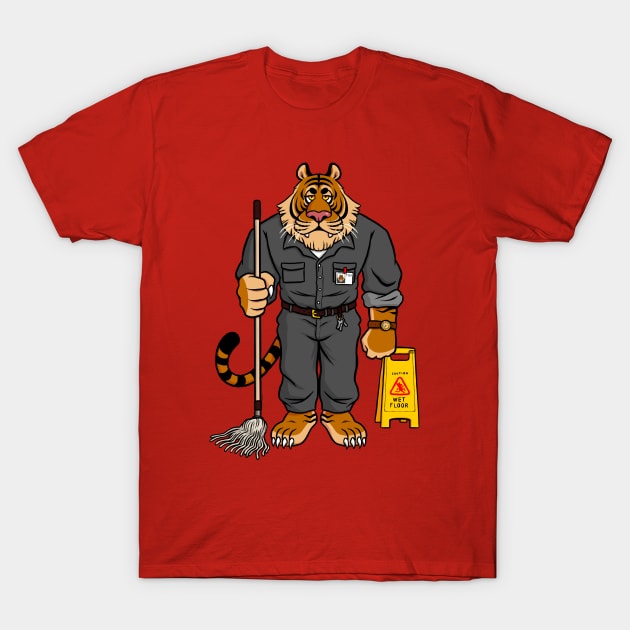 Janitor Who Is Also A Tiger T-Shirt by JenniferSmith